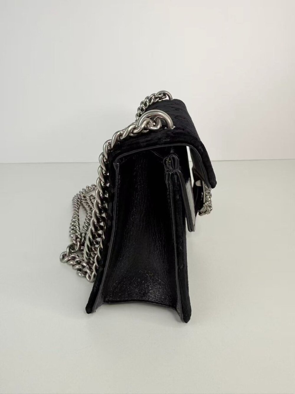 Gucci Dionysus Small GG Velvet Crystal Tiger Head Chain Black Shoulder Bag - Picture 11 of 12